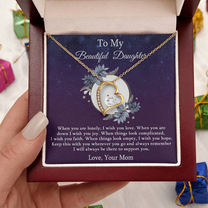A Special Necklace Gift For Your Daughter To My Beautiful Daughter Mom Daughter Necklace Daughter Birthday Gift Daughter Graduation Forever Love Necklace