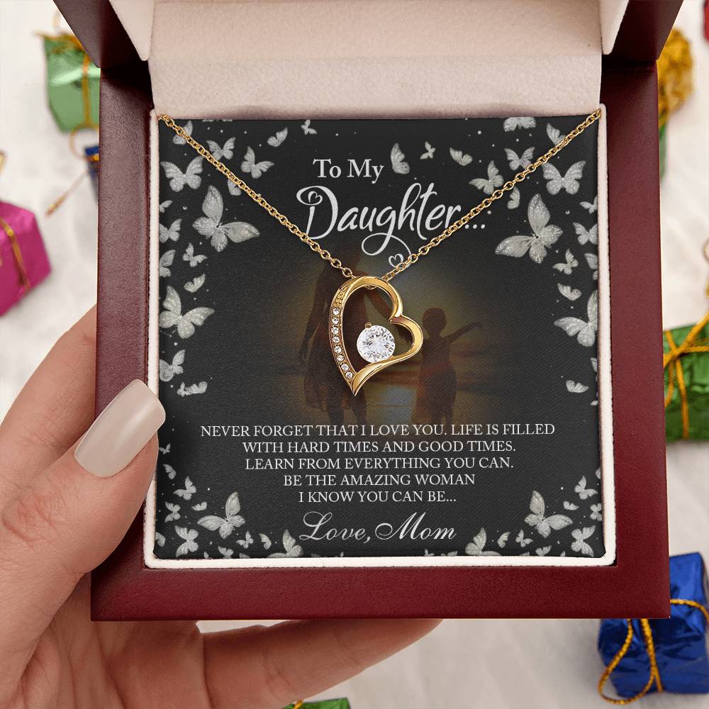 Gift For Daughter From Mom Daughter Mother Necklace Daughter Gift From Mom To My Daughter Daughters Birthday Unique Grown Up Daughter Forever Love Necklace