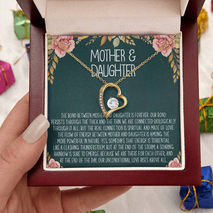 Forever Love Necklace Mothers Day Gift From Daughter Mother Daughter Customize Necklace Gifts For Mom Mom Necklace Birthday Gift Forever Love Necklace