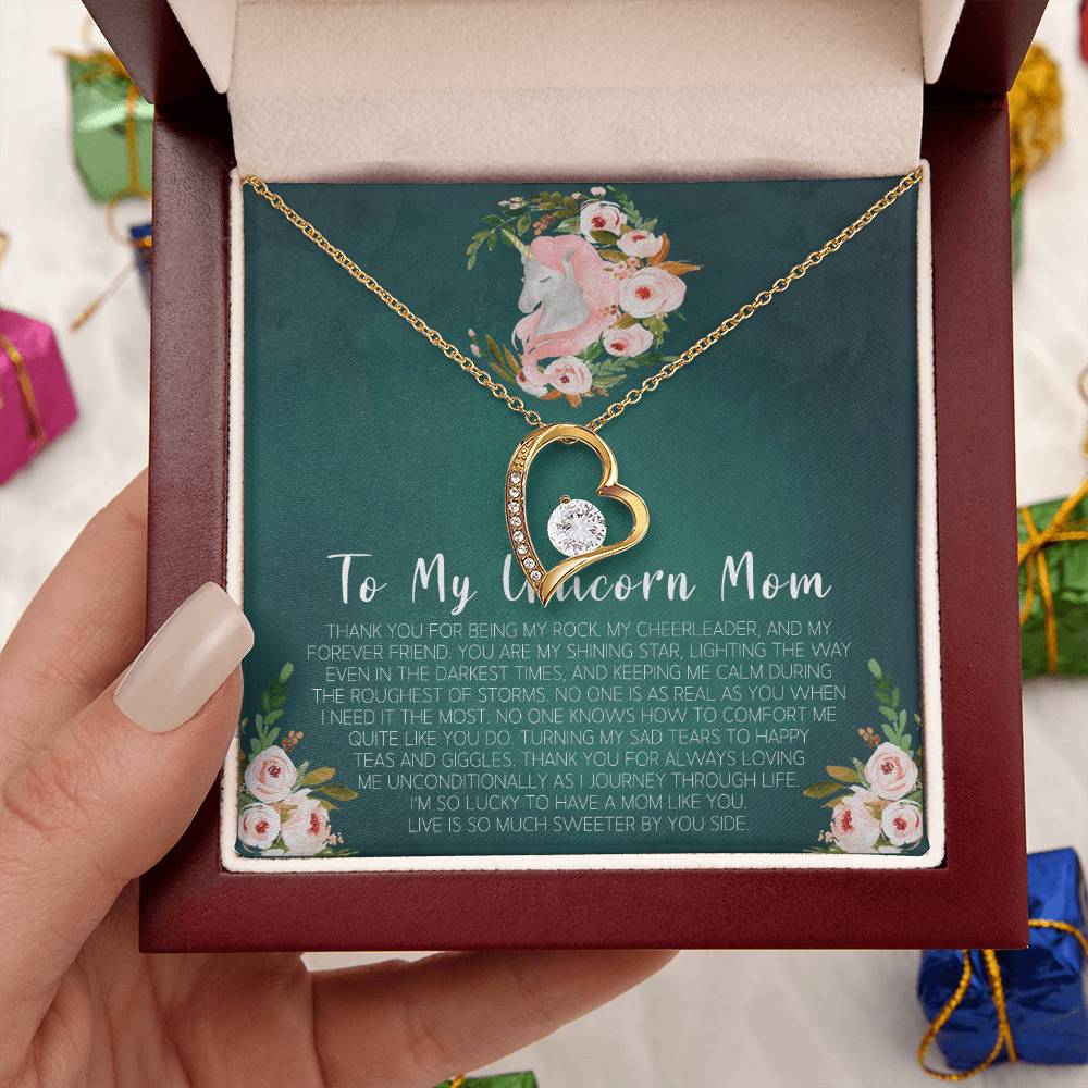 Customize Gift To My Mom Necklace Birthday Valentines Gift To My Mother Mom Necklace To My Mom Necklace To My Mom Mom Birthday Card Forever Love Necklace