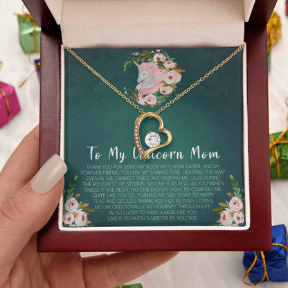 Customize Gift To My Mom Necklace Birthday Valentines Gift To My Mother Mom Necklace To My Mom Necklace To My Mom Mom Birthday Card Forever Love Necklace