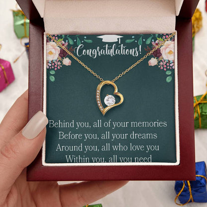Congratulations Graduate On Your Degree New Chapter In Life Journey Hotter By One Degree Graduation Forever Love Necklace