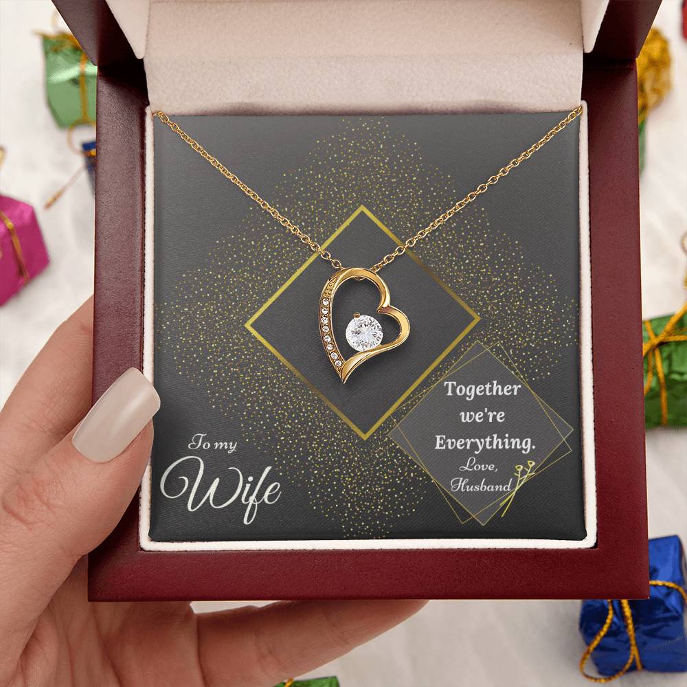 Forever Love Necklace Luxury Gold & Together We're Collection Gift For Wife From Husband 1 Forever Love Necklace