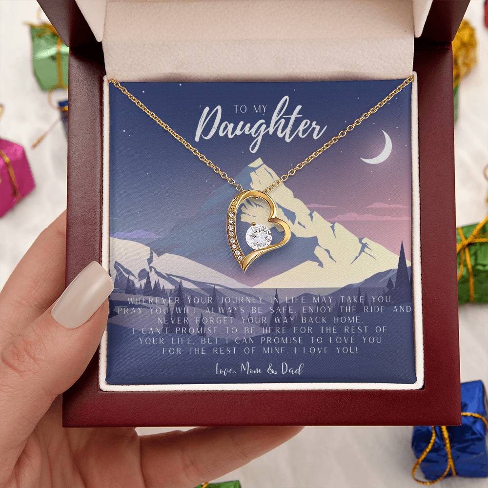 Daughter Mother's Day Gift To My Daughter Necklace From Mom Dad Grown Up Daughter Gift From Mom Gift For Daughter From Dad Mom Daughters Birthday Gift Forever Love Necklace
