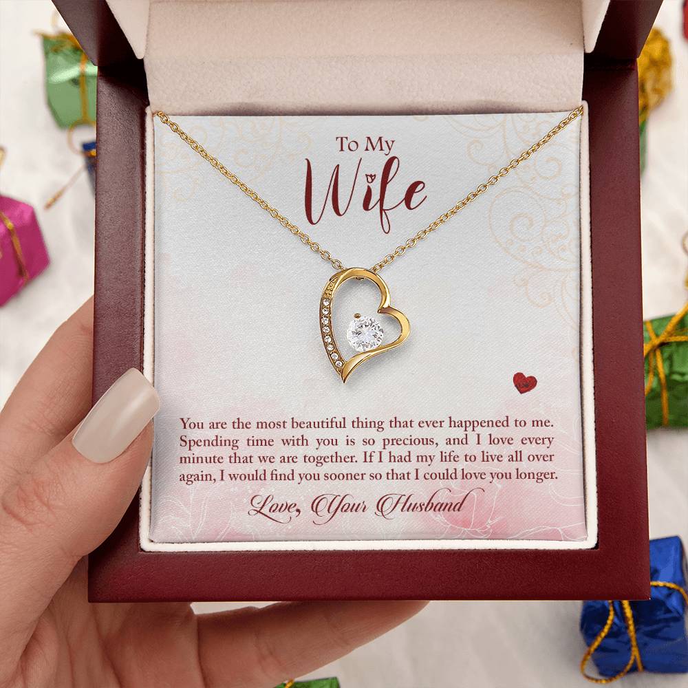 To My Wife If Had My Life To Live All Over Again Necklace 1 Forever Love Necklace