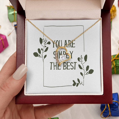 You Are Simply The Best Mother's Day Wife Girlfriend Forever Love Necklace