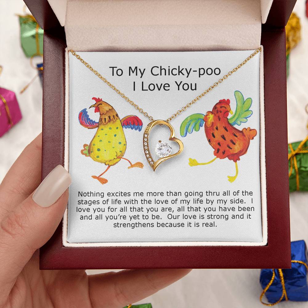 Chicky-Poo Dancing Queen I Love You Necklace Gift For Wife Soulmate Forever Love Necklace