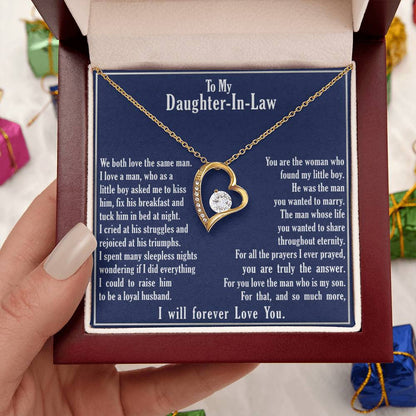 A Gift For Daughter In Law Forever Love Necklace - You Are Truly The Answer Forever Love Necklace