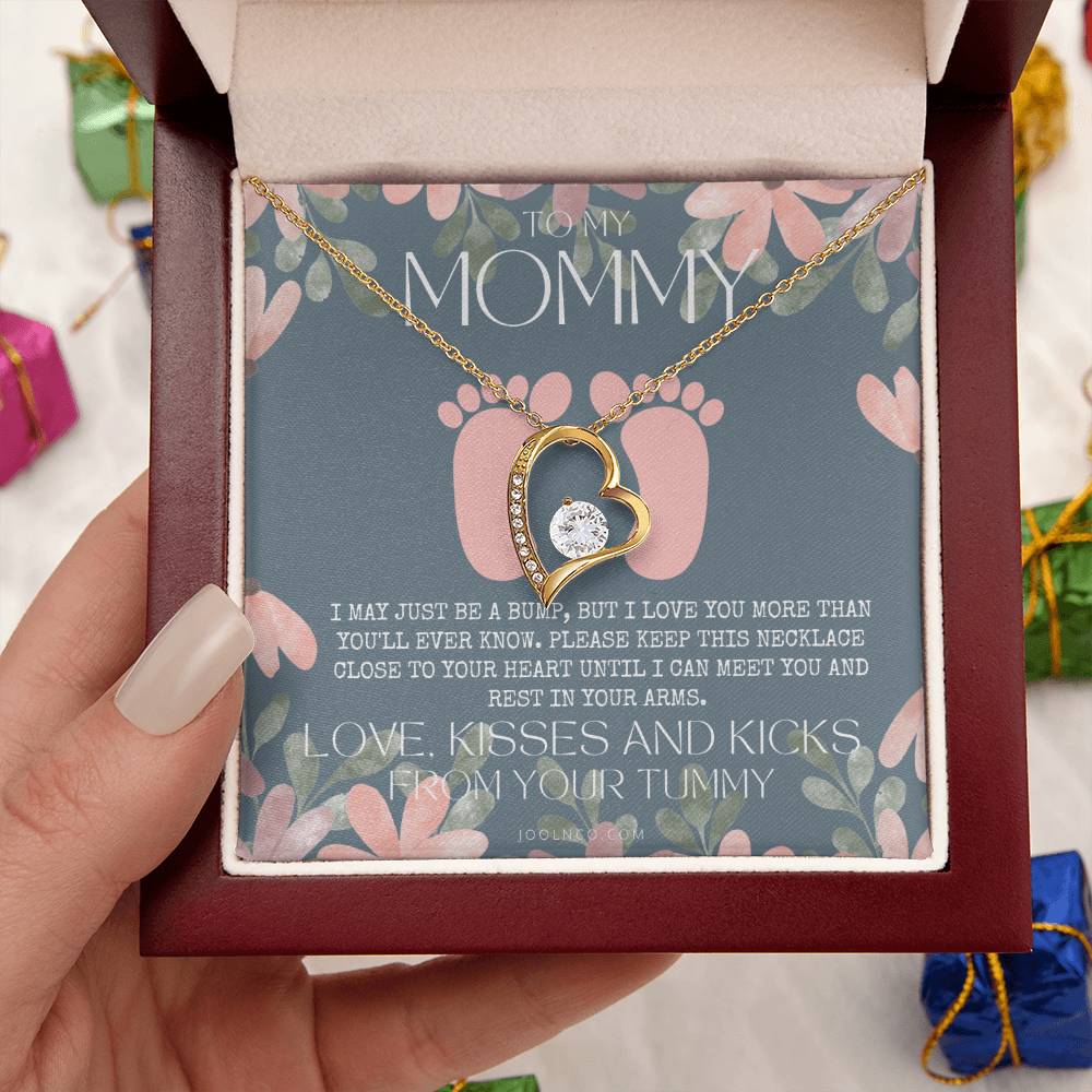 Baby Shower Gift New Mommy Necklace Pregnant Wife Gift To My Mommy I May Just Be A Bump But I Love You More Than You Ever Know Forever Love Necklace