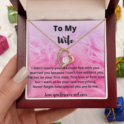 To My Wife Necklace Gift For Wife Love Necklace Romantic Gift Present For Wife Best Wife Wife Necklace Anniversary Gift For Wife Forever Love Necklace
