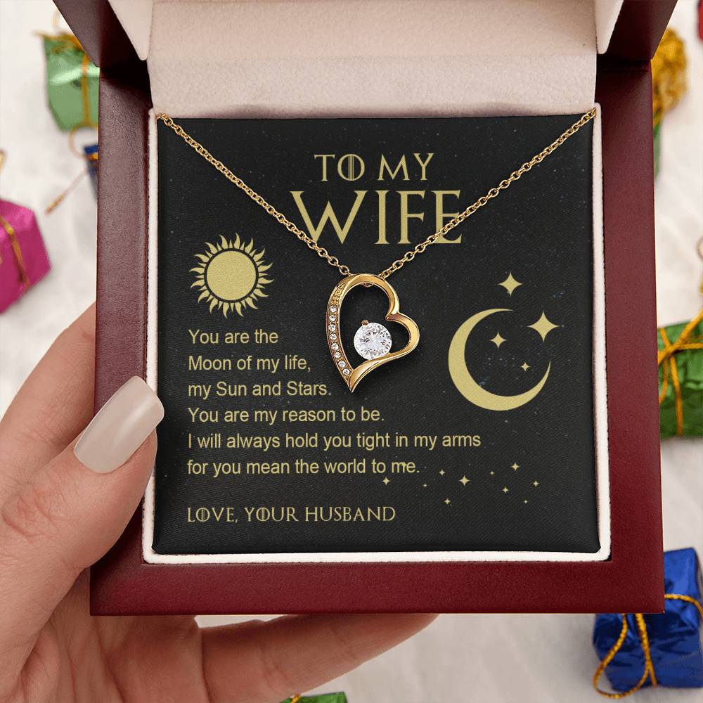 To My Wife Moon Of My Life Necklace 1 Forever Love Necklace