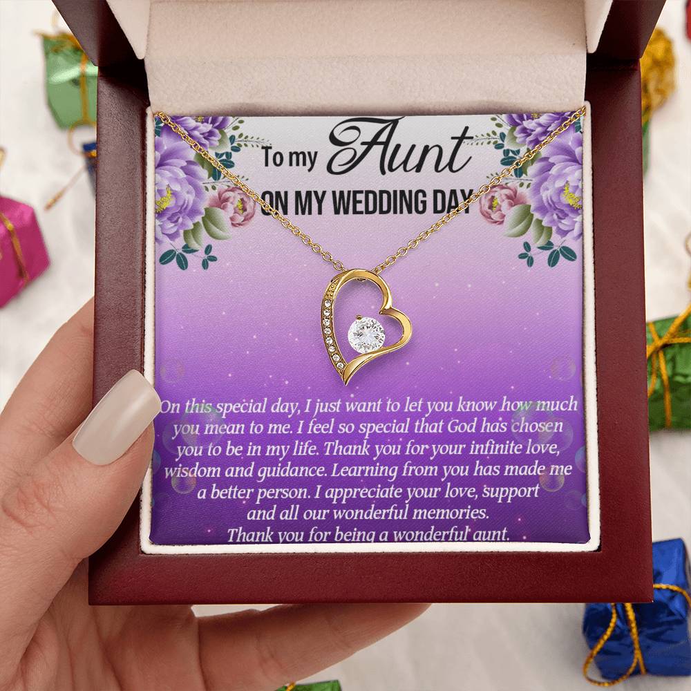 Aunt Of The Bride Gift Aunt Wedding Gift Aunt Of The Bride Forever Love Necklacewedding Gift For Aunt Aunt Necklace Gift Thank You Forever Love Necklace