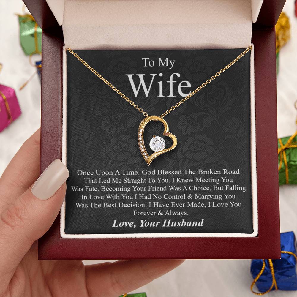 To My Wife The Best Decision 1 Forever Love Necklace