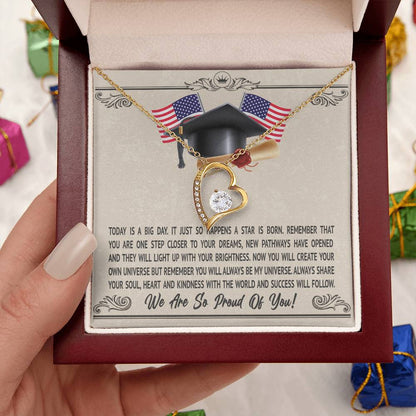 Congrats Necklace Gift For Daughter Special Gift For Graduate Congratulation Gift For Her College Graduation Gift For Friends Graduation Forever Love Necklace