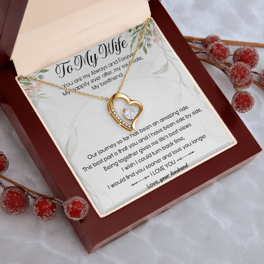 Forever Love To My Wife Necklace From Husband Anniversary Gift For Wife Birthday Gift For Wife Gift For Wife Necklace For Wife Forever Love Necklace