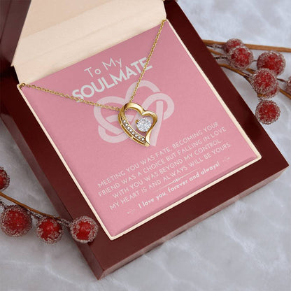 Forever Love Heart Necklace My Heart Is And Always Will Be Yours.......... To Soulmate Forever Love Necklace