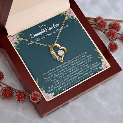Daughterinlaw Gift Necklace Wedding Gift Jewelry From Motherin Law 1 Forever Love Necklace