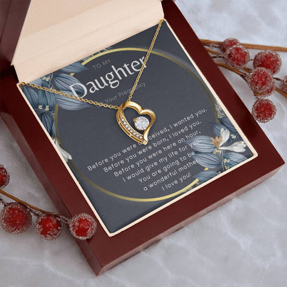Baby Shower Gift Mom To Be Gift Expecting Mom Gift Pregnant Daughter Gift From Mom Pregnancy Gift For Daughter Pregnancy Gift For Daughter Forever Love Necklace