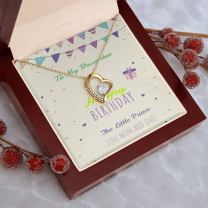 Daughter Birthday Gift From Mom Happy Birthday Sweetheart Infinity Necklace Gift From Mom To Daughter Granddaughter Forever Love Necklace