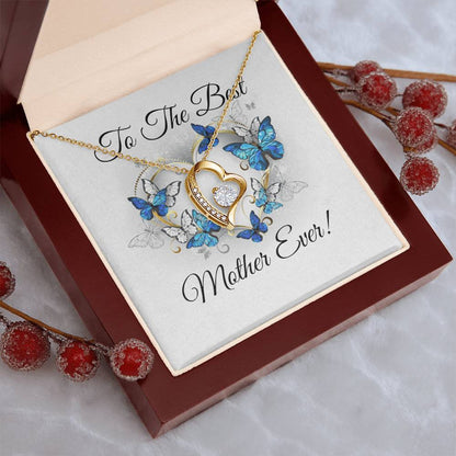 To The Best Mother Ever! Forever Love Necklace And Message Card Forever Love Necklace