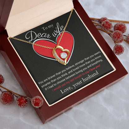 Dear Wife Loved More Than You Know Premium Necklace 1 Forever Love Necklace