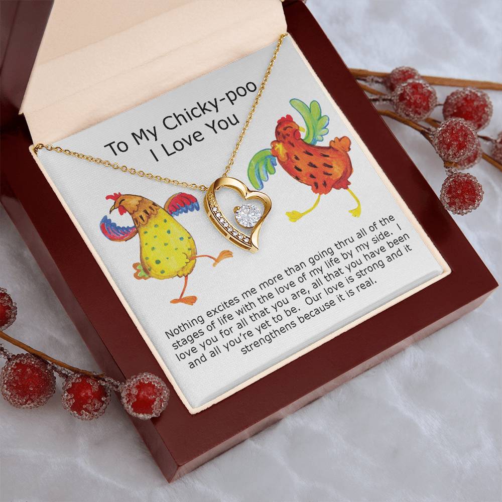 Chicky-Poo Dancing Queen I Love You Necklace Gift For Wife Soulmate Forever Love Necklace