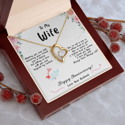To My Wife Happy Anniversary 1 Forever Love Necklace