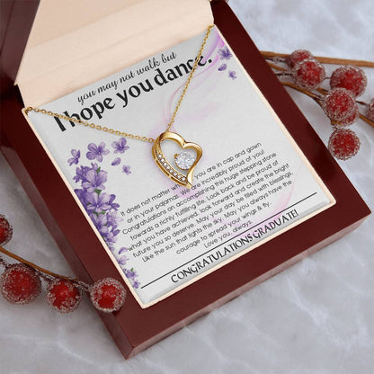 Class Of 2022 Graduation Gift For Daughter Senior 2021 Graduation Necklace Gift Box No Walk Graduation Forever Love Necklace