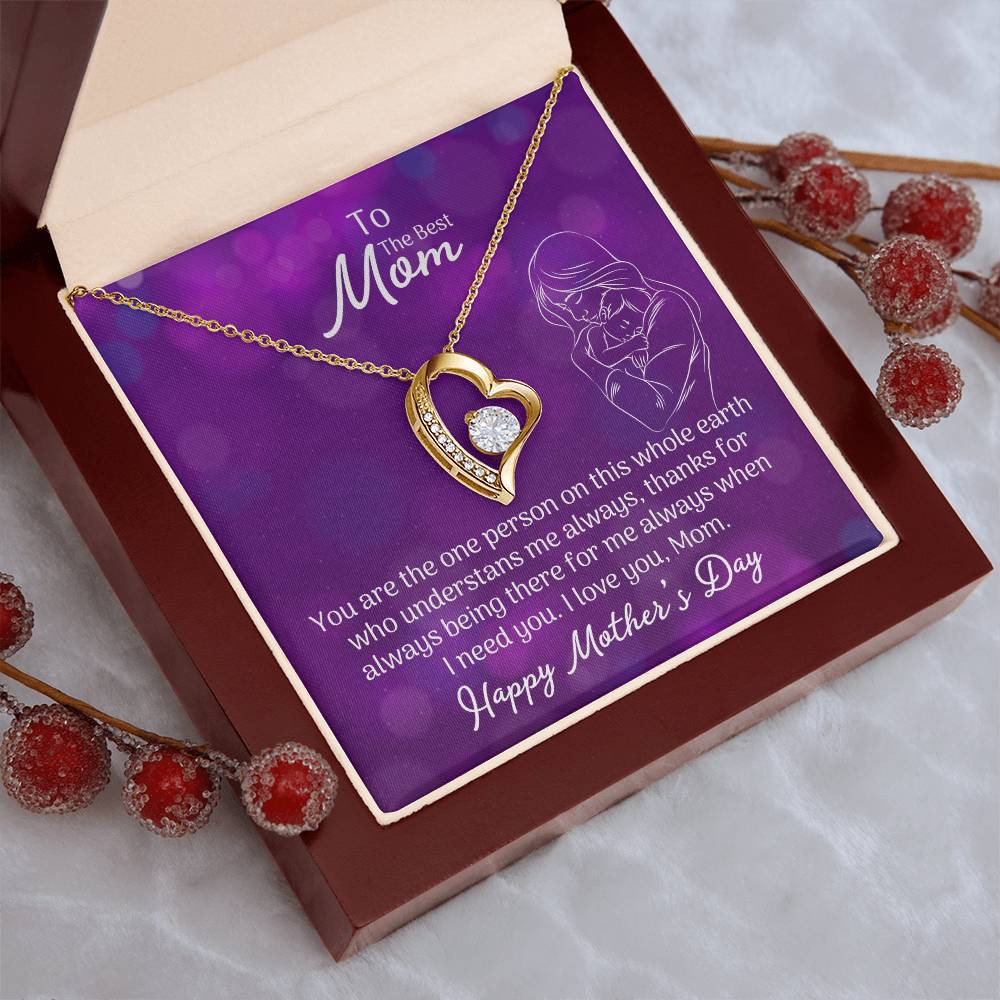 To The Best Mom Forever Love Necklace
