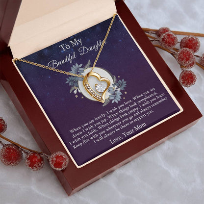 A Special Necklace Gift For Your Daughter To My Beautiful Daughter Mom Daughter Necklace Daughter Birthday Gift Daughter Graduation Forever Love Necklace