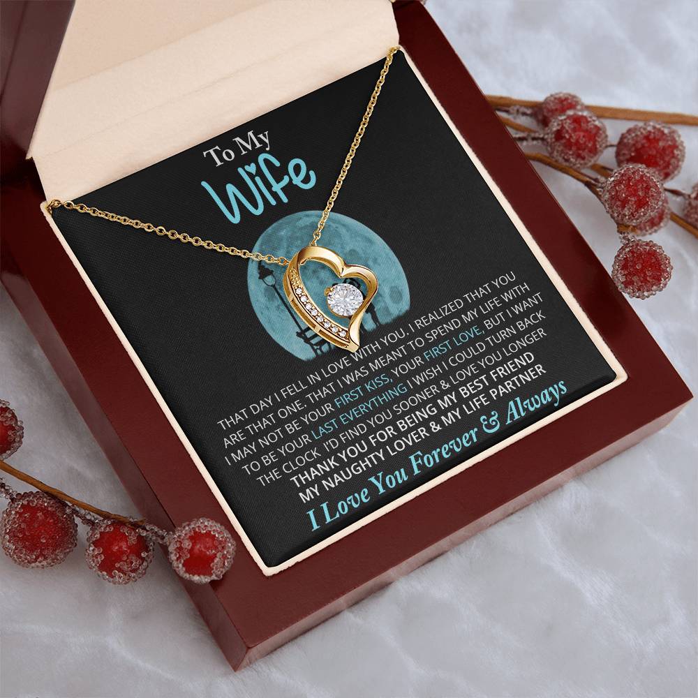 To My Wife Necklace Fishing Necklace Fisherman Wife Gifts Wife Birthday Gift Fishing Partner Present Fishing Gift Ideas To Forever Love Necklace