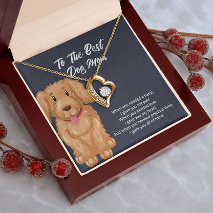 To The Best Dog Mom 1 Forever Love Necklace
