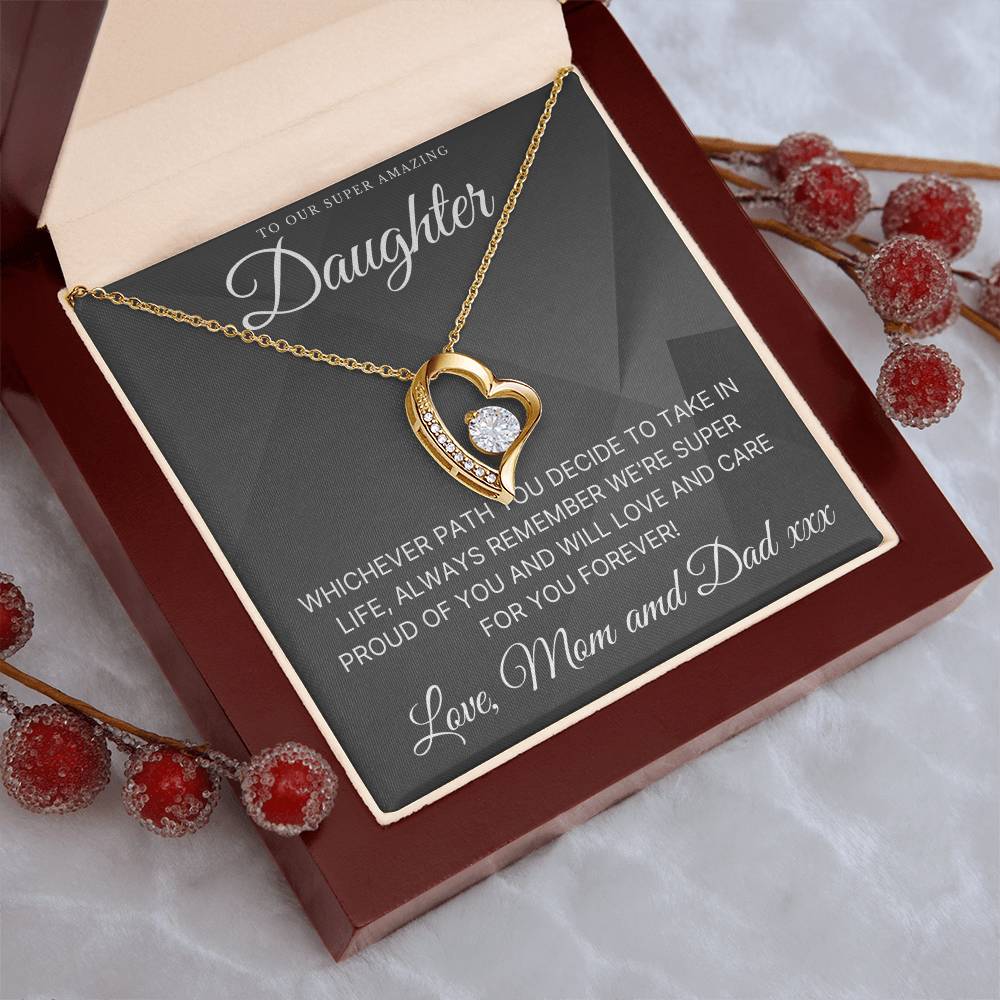 To Our Super Amazing Daughter Forever Love Necklace