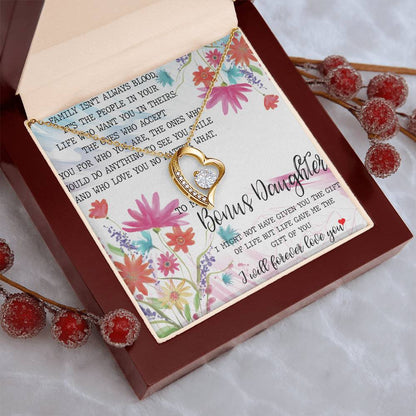 Bonus Daughter Necklace Step Daughter Necklace Necklace For Stepdaughter Stepdaughter Birthday Gift Bonus Daughter Gift For Wedding Forever Love Necklace