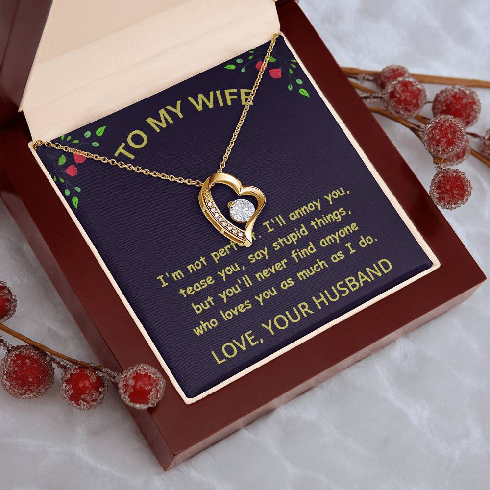 To My Wife Love You Necklace Forever Love Necklace