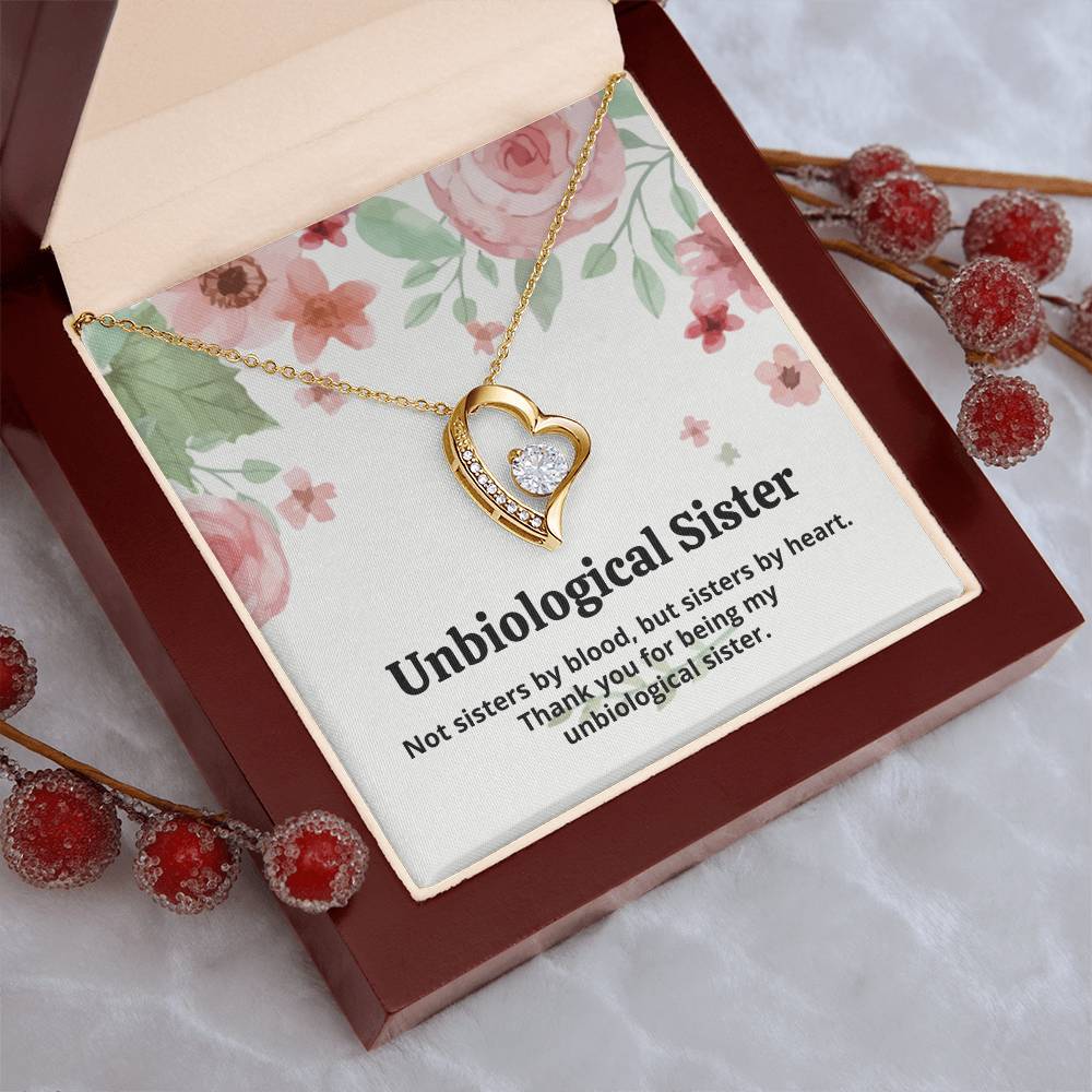 Unbiological Sister Necklace Forever Love Necklace