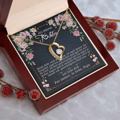 Geschenke Papa Für Tochter Herz Herzkette Forever Love Necklace