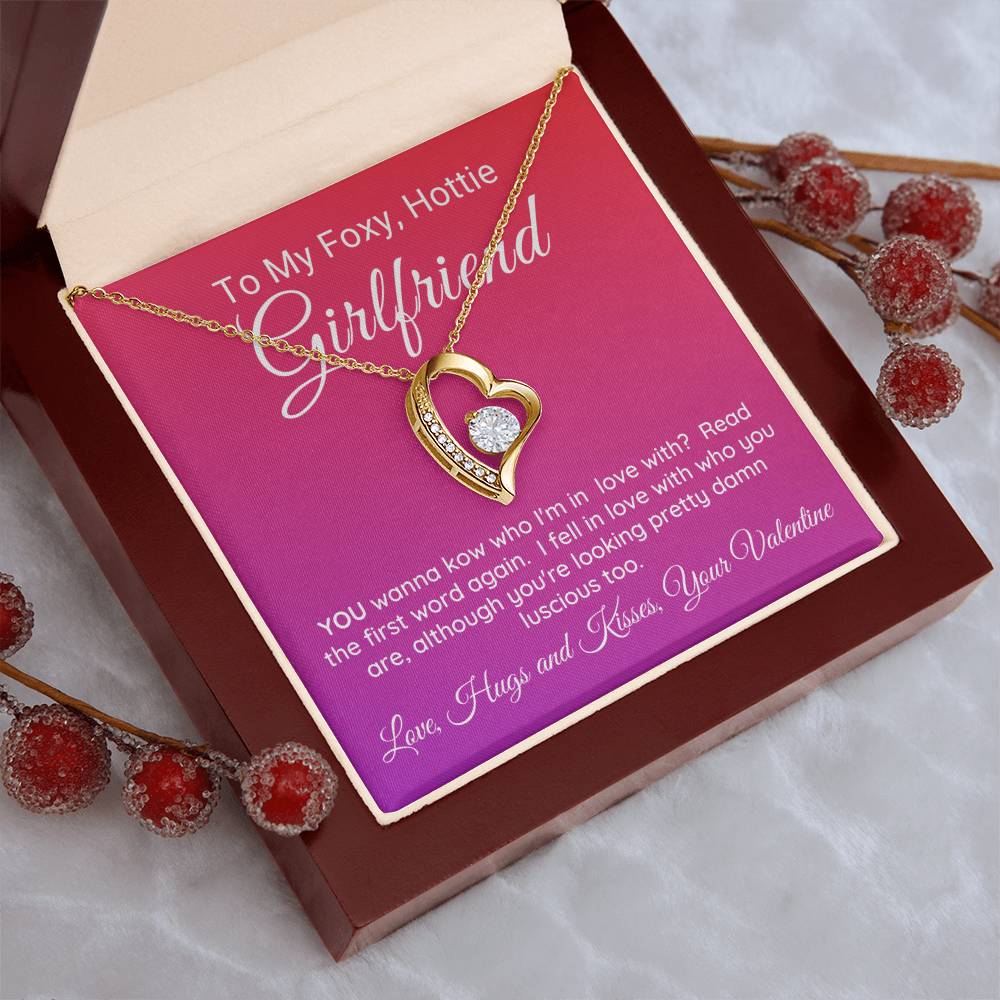 Valentine's Girlfriend Gift Heart Necklace Forever Love Necklace