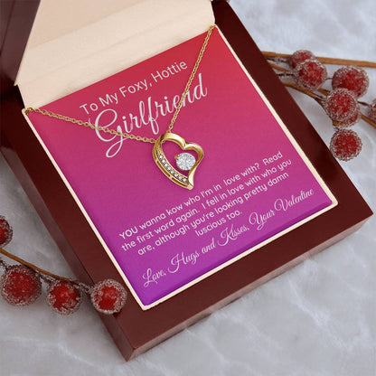 Valentine's Girlfriend Gift Heart Necklace Forever Love Necklace