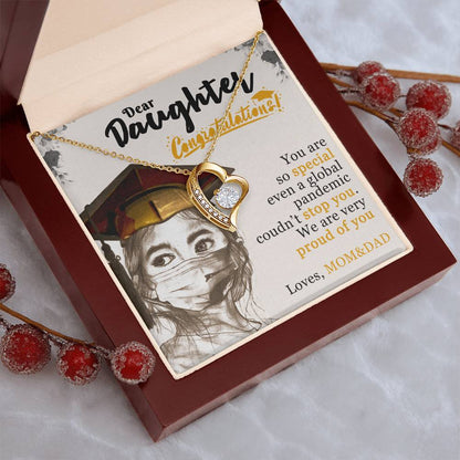 Dear Daughter! Loves Mom&dad Forever Love Necklace