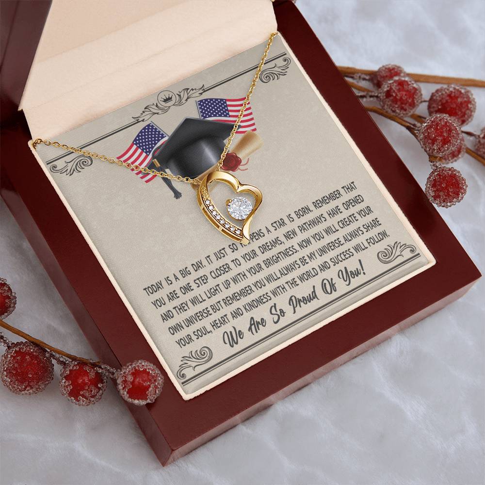 Congrats Necklace Gift For Daughter Special Gift For Graduate Congratulation Gift For Her College Graduation Gift For Friends Graduation Forever Love Necklace