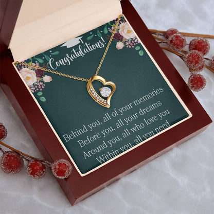 Congratulations Graduate On Your Degree New Chapter In Life Journey Hotter By One Degree Graduation Forever Love Necklace