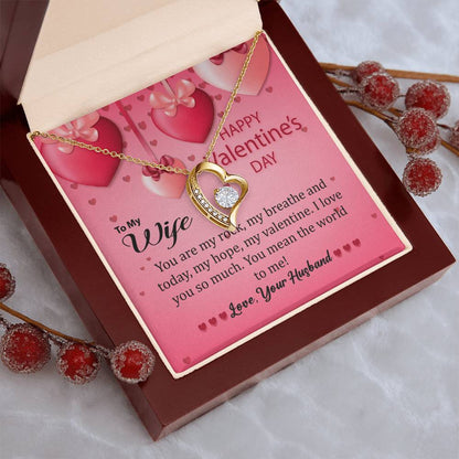 Valentine’s Day Gift For Wife Romantic Gifts For Wife Happy Valentine's Day Forever Love Necklace