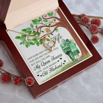 To My Wife Gift From Grumpy Old Husband To Wife From Husband Gift Wedding Day Gift For Bride From Groom Anniversary Forever Love Necklace