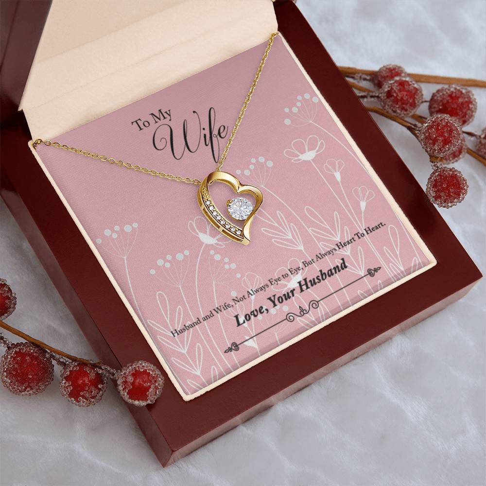 To My Wife But Always Heart To Heart Forever Love Necklace