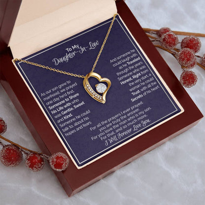 A Gift For Daughter In Law You Are Truly The Answer Forever Love Necklace