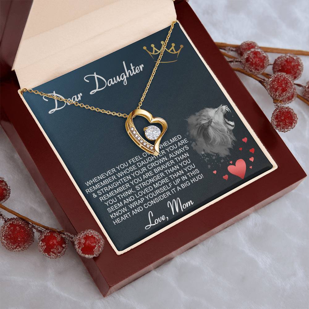 Dear Daughter Brave Lion Forever Love Necklace