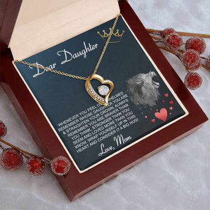 Dear Daughter Brave Lion Forever Love Necklace