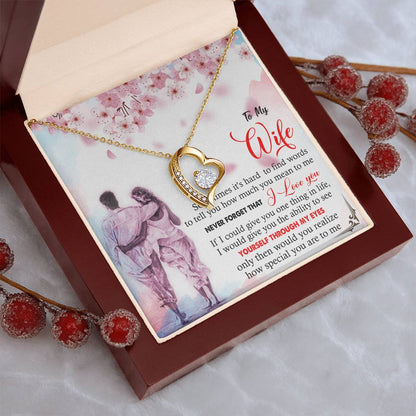 To Wife From Husband Gift Wedding Day Gift For Bride From Groom Anniversary Gift For Wife Necklace For Wife Gift To Wife From Husband Anniversary Forever Love Necklace