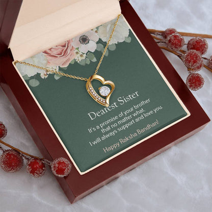 Dearest Sister Happy Raksha Bandhan 925 Sterling Silver Pendant 1 Forever Love Necklace
